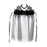 Maxbell Crown Tiara Headdress with Red Stones for Photography Party Supplies Cosplay