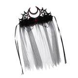Maxbell Crown Tiara Headdress with Red Stones for Photography Party Supplies Cosplay