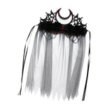 Maxbell Crown Tiara Headdress with Red Stones for Photography Party Supplies Cosplay