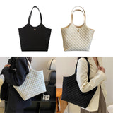 Maxbell Female Woman Casual Shoulder Bag Handbag Tote Soft Quilted Practical Sturdy Black