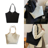 Maxbell Female Woman Casual Shoulder Bag Handbag Tote Soft Quilted Practical Sturdy Black