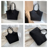 Maxbell Female Woman Casual Shoulder Bag Handbag Tote Soft Quilted Practical Sturdy Black