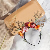 Maxbell Christmas Reindeer Headband Deer Antler Hairband Elk Hairhoop for Decoration