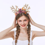 Maxbell Christmas Reindeer Headband Deer Antler Hairband Elk Hairhoop for Decoration
