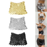 Maxbell Sequin Skirt Body Accessories Fashion for Nightclub Party Summer Aureate