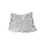 Maxbell Sequin Skirt Body Accessories Fashion for Nightclub Party Summer Argent