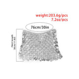 Maxbell Sequin Skirt Body Accessories Fashion for Nightclub Party Summer Argent
