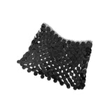 Maxbell Sequin Skirt Body Accessories Fashion for Nightclub Party Summer Black