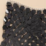 Maxbell Sequin Skirt Body Accessories Fashion for Nightclub Party Summer Black