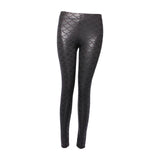 Maxbell High Waisted Tight Stretch Performances Women Fish Scale Mermaid Leggings Black