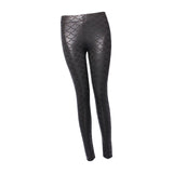 Maxbell High Waisted Tight Stretch Performances Women Fish Scale Mermaid Leggings Black