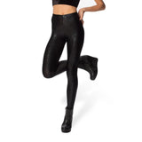 Maxbell High Waisted Tight Stretch Performances Women Fish Scale Mermaid Leggings Black