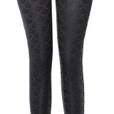 Maxbell High Waisted Tight Stretch Performances Women Fish Scale Mermaid Leggings Black