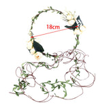 Maxbell Flower Headband Floral Crown Adjustable Wreath for Festival Wedding Champagne