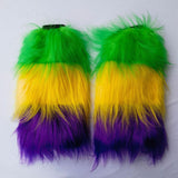 Maxbell 1 Pair Furry Leg Warmers Costume Boot Sleeves Club Festival Boots Covers