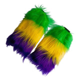 Maxbell 1 Pair Furry Leg Warmers Costume Boot Sleeves Club Festival Boots Covers