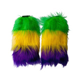 Maxbell 1 Pair Furry Leg Warmers Costume Boot Sleeves Club Festival Boots Covers