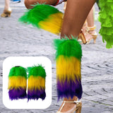 Maxbell 1 Pair Furry Leg Warmers Costume Boot Sleeves Club Festival Boots Covers