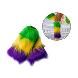 Maxbell 1 Pair Furry Leg Warmers Costume Boot Sleeves Club Festival Boots Covers