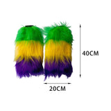Maxbell 1 Pair Furry Leg Warmers Costume Boot Sleeves Club Festival Boots Covers