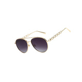 Maxbell Pilot Sunglasses Eyewear Protection Vintage Style 70S Metal Frame Gray
