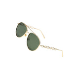 Maxbell Pilot Sunglasses Eyewear Protection Vintage Style 70S Metal Frame Green