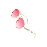 Maxbell Pilot Sunglasses Eyewear Protection Vintage Style 70S Metal Frame Pink