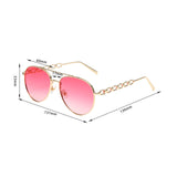 Maxbell Pilot Sunglasses Eyewear Protection Vintage Style 70S Metal Frame Pink