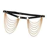 Maxbell Waist Belt with Chain Gothic Waistband for Disco Dancing for Men and Women Golden