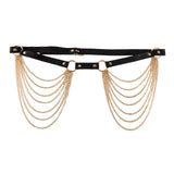 Maxbell Waist Belt with Chain Gothic Waistband for Disco Dancing for Men and Women Golden