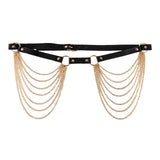 Maxbell Waist Belt with Chain Gothic Waistband for Disco Dancing for Men and Women Golden