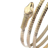 Maxbell Retro Snake Shape Bracelet Bangle Hip Hop Jewelry Collection for Biker Gold