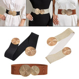 Maxbell Elastic Women Wide Belt Wide Wedding dress Belt Strechy Party Waistband Black