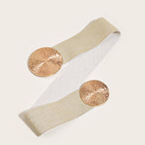 Maxbell Elastic Women Wide Belt Wide Wedding dress Belt Strechy Party Waistband Aureate