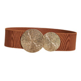 Maxbell Elastic Women Wide Belt Wide Wedding dress Belt Strechy Party Waistband Brown