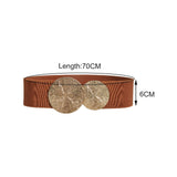 Maxbell Elastic Women Wide Belt Wide Wedding dress Belt Strechy Party Waistband Brown