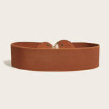 Maxbell Elastic Women Wide Belt Wide Wedding dress Belt Strechy Party Waistband Brown