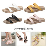 Maxbell Womens Sandals Summer Shoes Indoor Footwear Comfortable Flat Slippers Casual 36 White