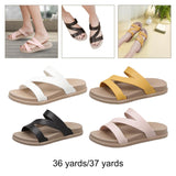 Maxbell Womens Sandals Summer Shoes Indoor Footwear Comfortable Flat Slippers Casual 36 White