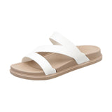 Maxbell Womens Sandals Summer Shoes Indoor Footwear Comfortable Flat Slippers Casual 36 White