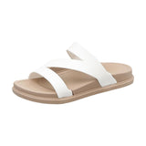 Maxbell Womens Sandals Summer Shoes Indoor Footwear Comfortable Flat Slippers Casual 36 White
