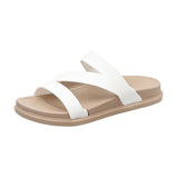 Maxbell Womens Sandals Summer Shoes Indoor Footwear Comfortable Flat Slippers Casual 36 White