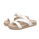 Maxbell Womens Sandals Summer Shoes Indoor Footwear Comfortable Flat Slippers Casual 36 White