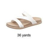 Maxbell Womens Sandals Summer Shoes Indoor Footwear Comfortable Flat Slippers Casual 36 White