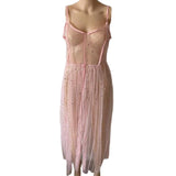 Maxbell Sheer Bikini Cover up Dress Swim Bathing Suit Dress for Night Wear XL Pink