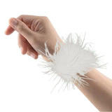 Maxbell Faux Feather Cuffs Cuff Fashion Halloween Punk Gothic Gloves Women C