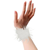 Maxbell Faux Feather Cuffs Cuff Fashion Halloween Punk Gothic Gloves Women C