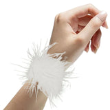 Maxbell Faux Feather Cuffs Cuff Fashion Halloween Punk Gothic Gloves Women C