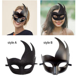 Maxbell Half Face Mask Cosplay Adults Halloween Flame Bend Mask for Fancy Dress style A