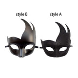 Maxbell Half Face Mask Cosplay Adults Halloween Flame Bend Mask for Fancy Dress style A